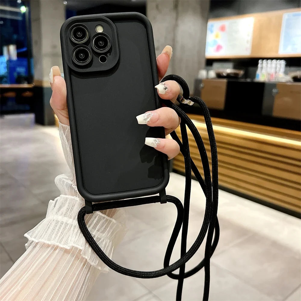 Crossbody iPhone Case with Adjustable Lanyard Strap