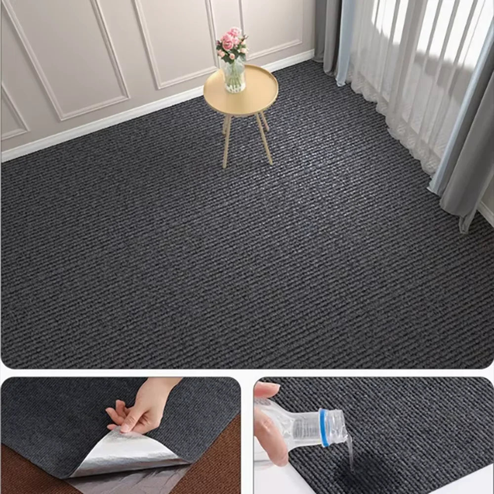 Self-Adhesive Area Rug – Water-Absorbent Bedroom & Kitchen Carpet