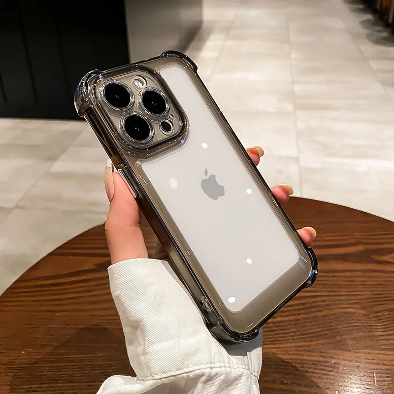 Clear Silicone iPhone Case – Shockproof Transparent Cover iPhone 11–17