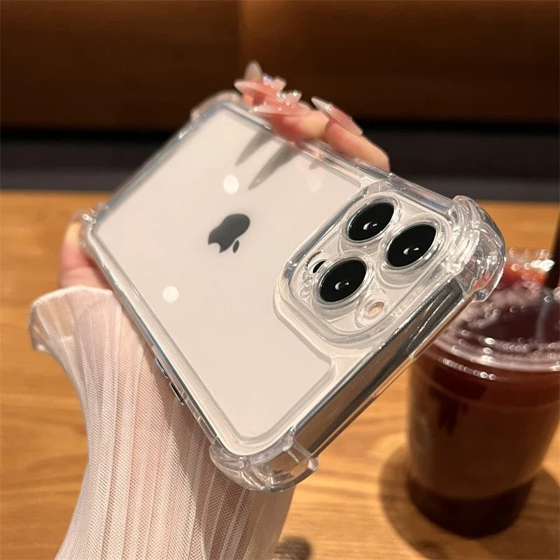 Clear Shockproof iPhone Case – Transparent Bumper Cover for iPhone 7 to 17