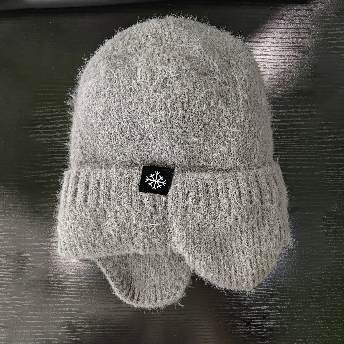 Women's Earflap Beanie – Faux Fur Knit Winter Hat