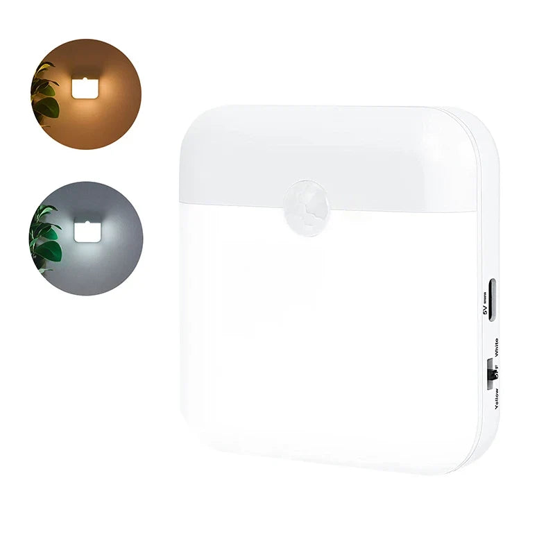 Motion Sensor Night Light USB Rechargeable Wireless Magnetic LED