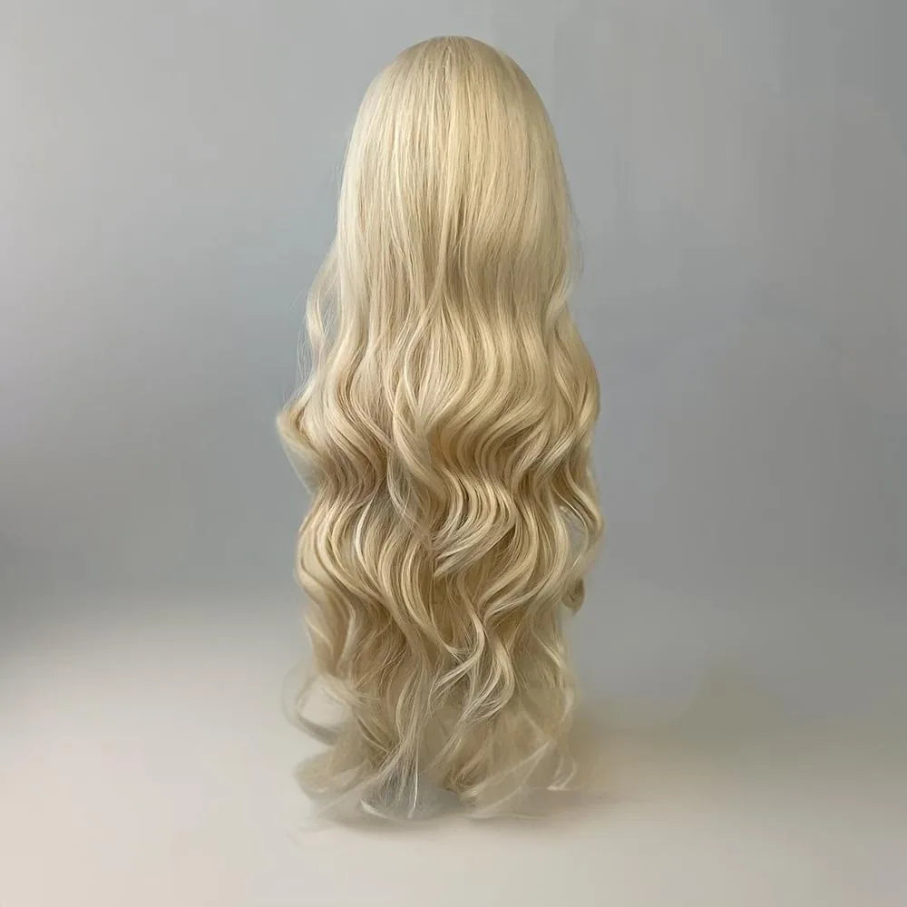 Long Blonde Wavy Synthetic Wig 26 Inch Party Halloween Cosplay