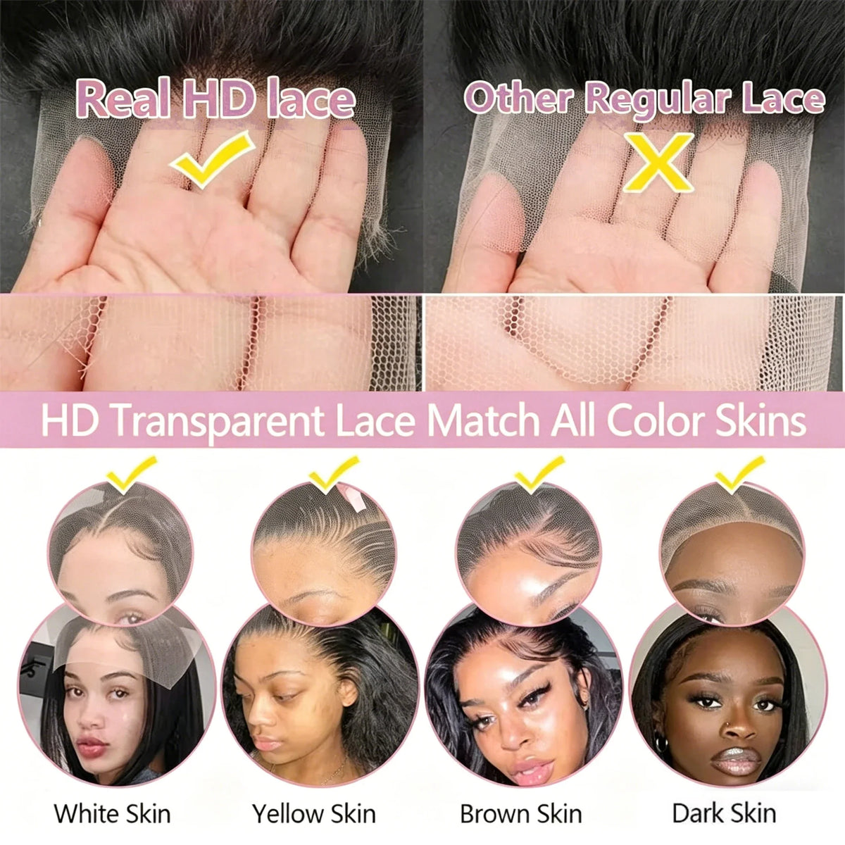 Body Wave HD Lace Front Wig Brazilian Virgin Human Hair 180% 200% Density