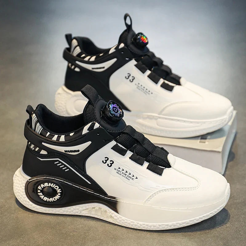 Men's Rotating Buckle Sneakers – Non-Slip Outdoor Athletic Shoes
