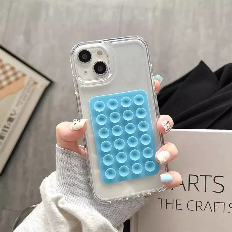 Transparent Airbag iPhone Case – 3D Suction Cup Drop Protection
