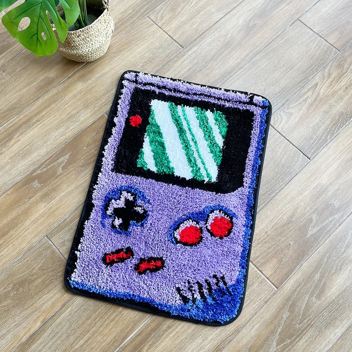 Retro Game Controller Tufted Rug – Non-Slip Gamer Room Carpet