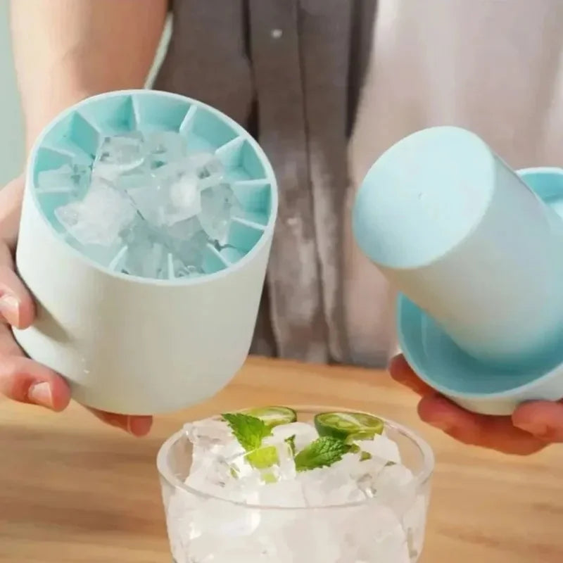 Round Ice Cube Mold Maker DIY Cylinder Ice Ball Mold for Freezer Barware