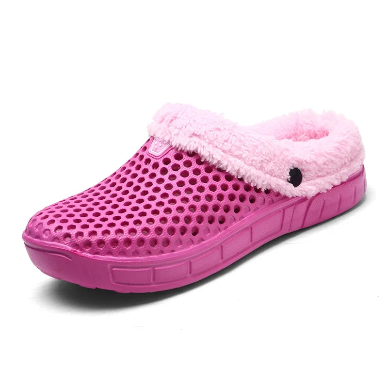 Fleece-Lined Clogs Slip-On Shoes for Men and Women