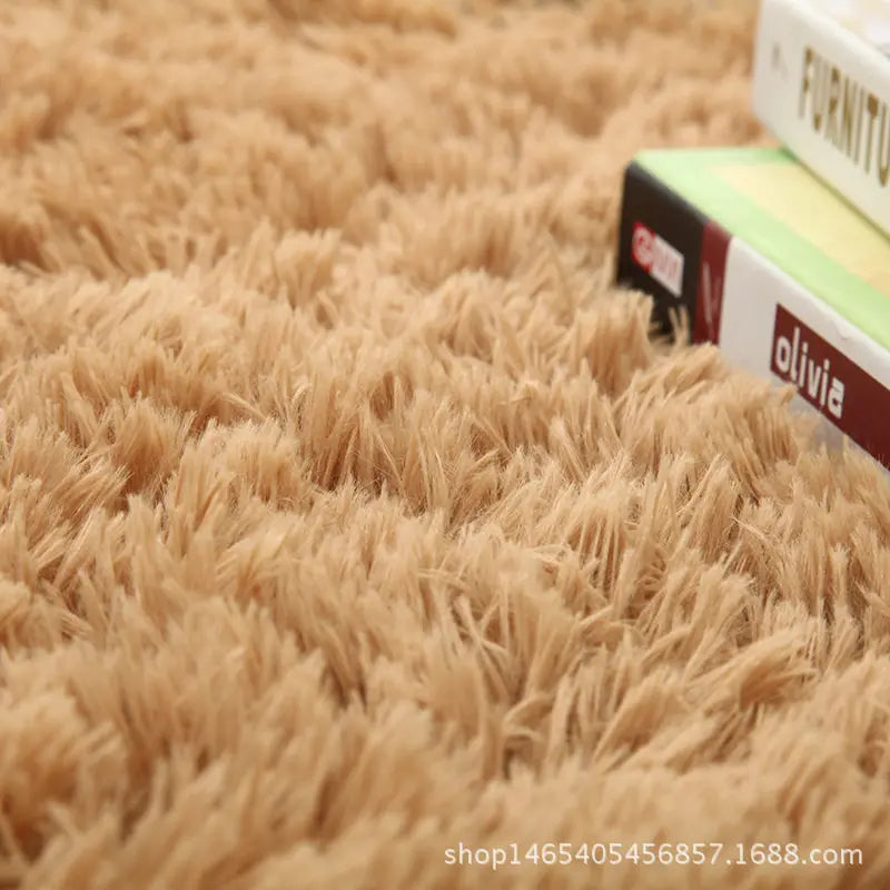 Gradient Shag Rug – Soft Non-Slip Machine Washable Carpet for Bedroom & Living Room