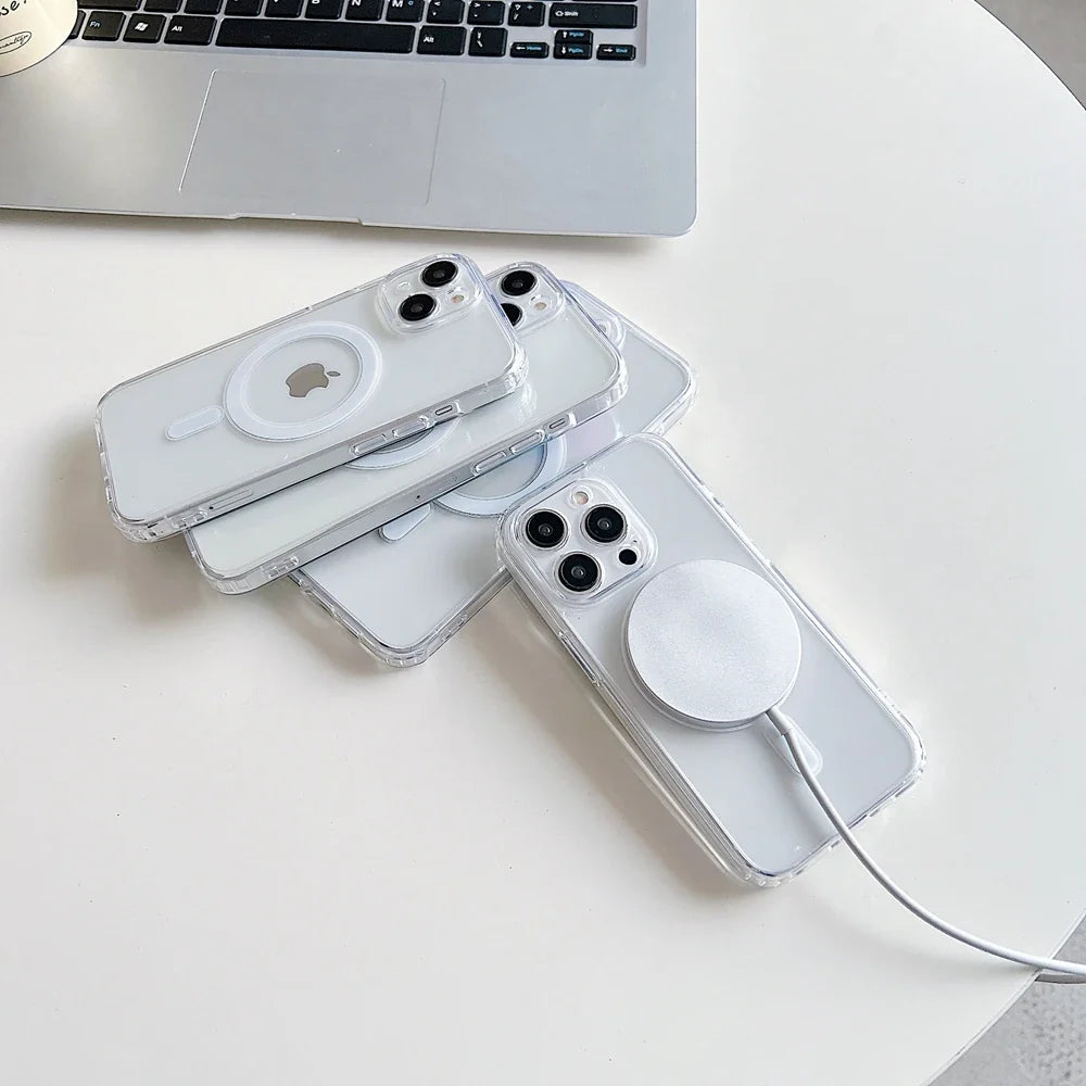 Clear MagSafe iPhone Case – iPhone 8 to 17 / Pro / Max / Plus
