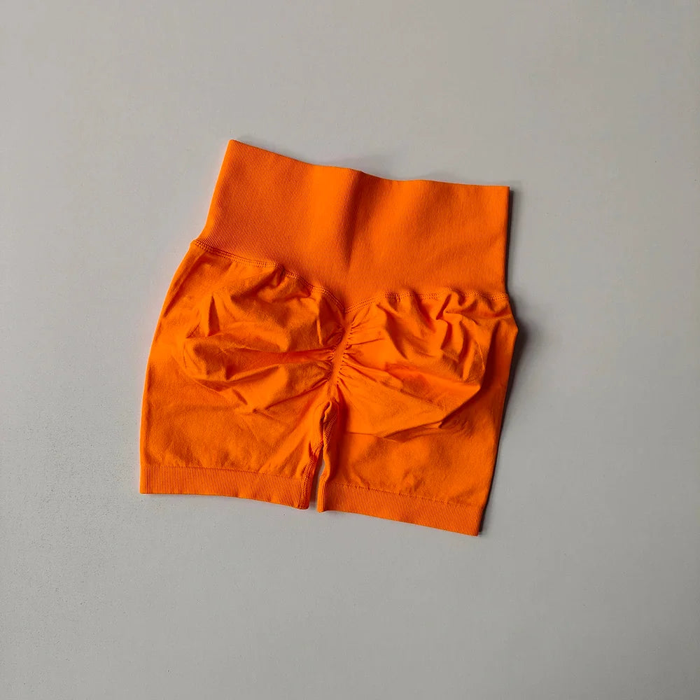Women's High-Waist Yoga Shorts with Butt Lift & Ruched Back