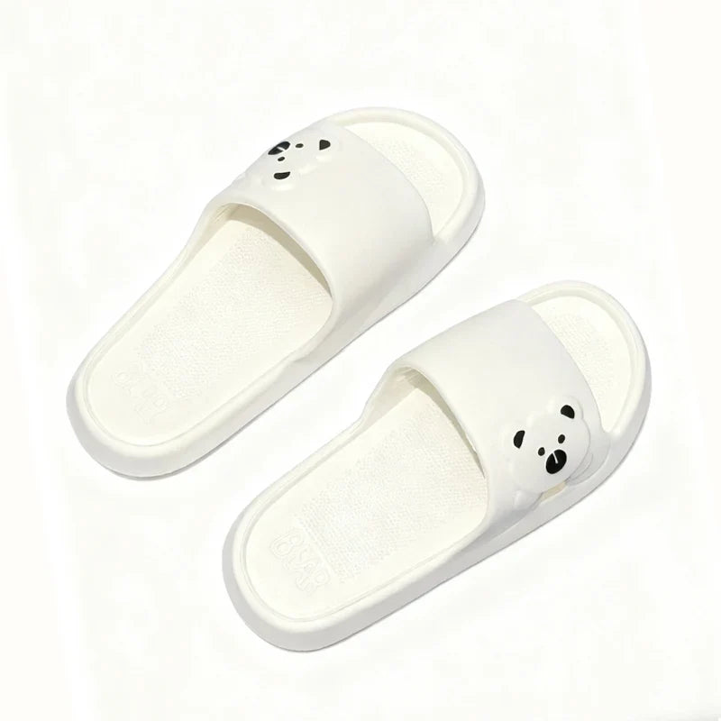 Cartoon Bear Indoor Slippers Women Soft EVA Home Slides