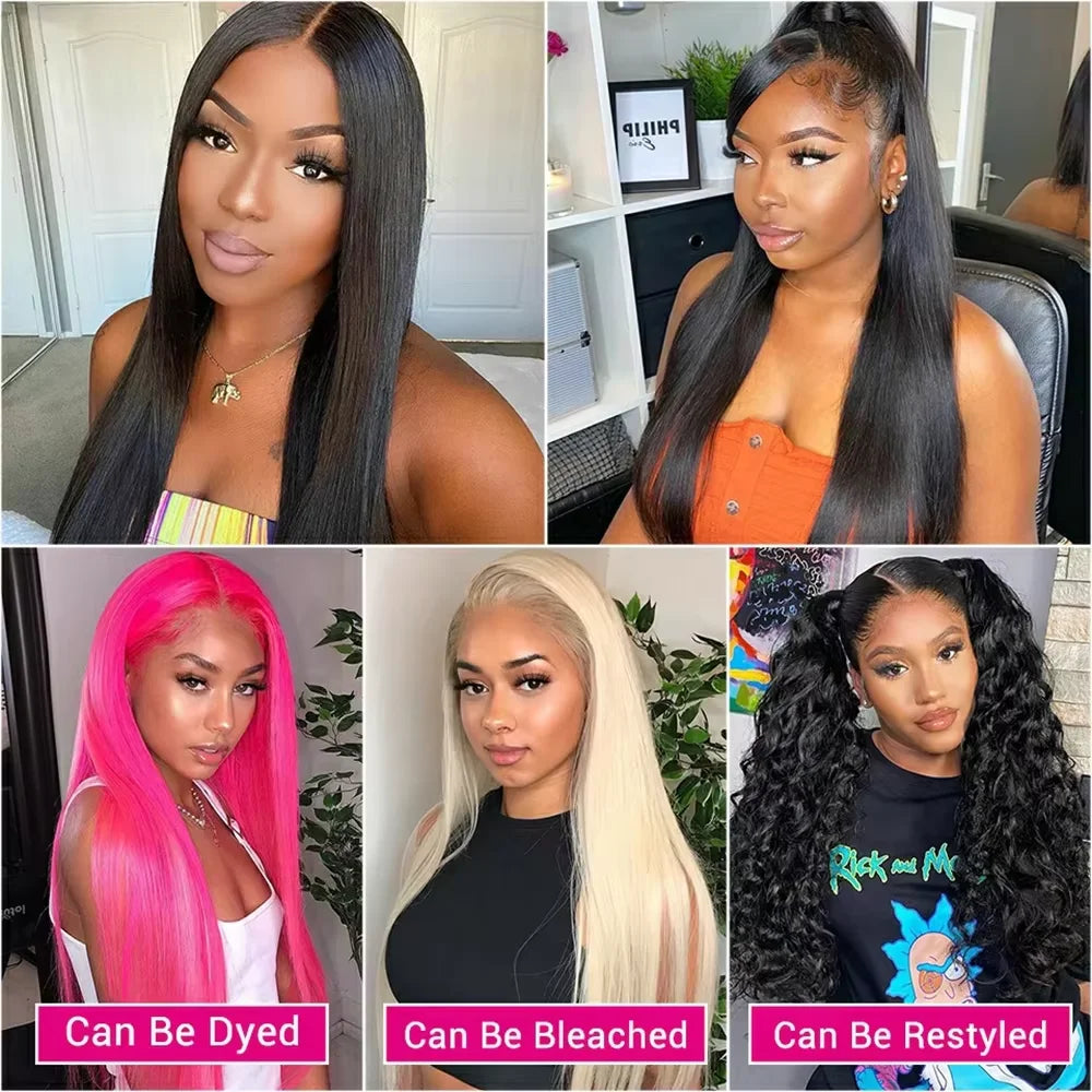 Bone Straight Lace Front Wig – Brazilian Human Hair 13x6 HD