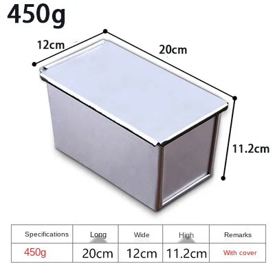 Non-Stick Bread Loaf Pan with Lid – Aluminum Alloy Toast Box