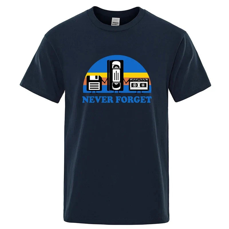 Never Forget Graphic T Shirt Funny Music Cotton Blend Tee