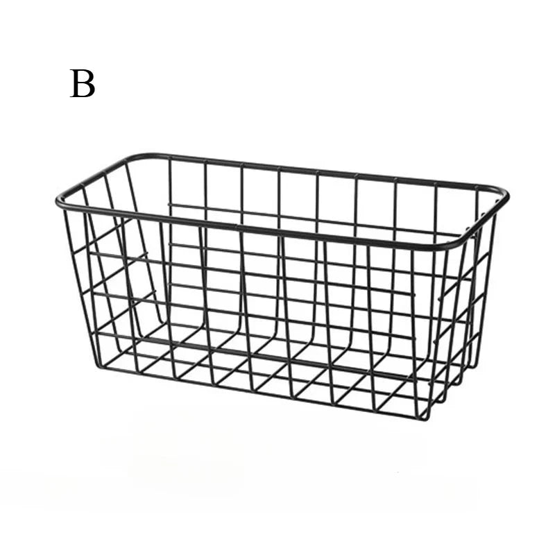 Punch-Free Wall-Mounted Storage Rack – Kitchen & Bathroom Organizer