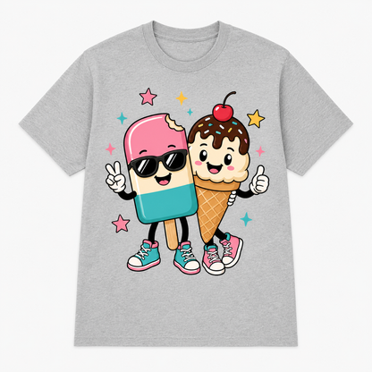Ice Cream Graphic T-Shirt – Cute Cartoon Tee for Summer