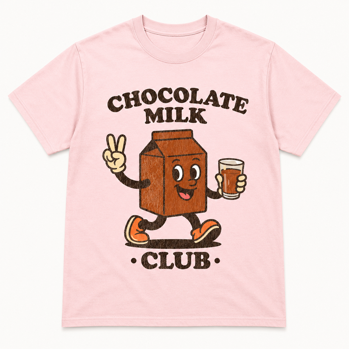 Chocolate Milk Club Graphic T-Shirt – Retro Cartoon Tee