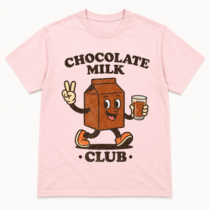 Chocolate Milk Club Graphic T-Shirt – Retro Cartoon Tee