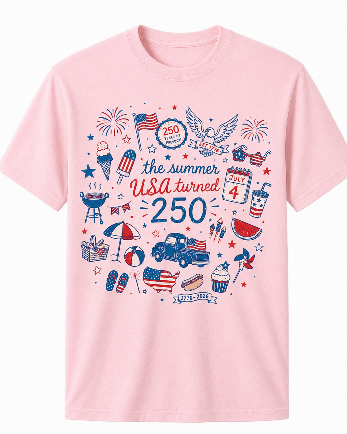 USA 250th Anniversary T-Shirt – The Summer USA Turned 250