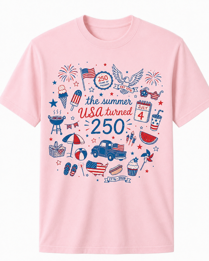 USA 250th Anniversary T-Shirt – The Summer USA Turned 250