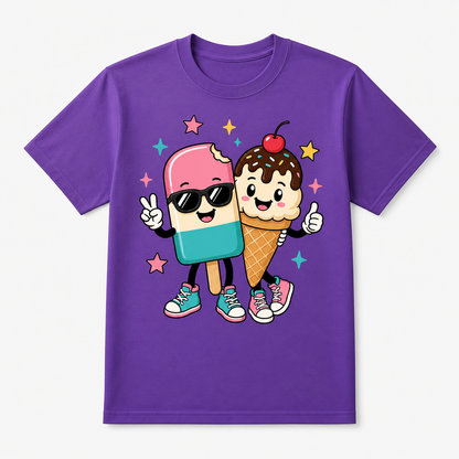 Ice Cream Graphic T-Shirt – Cute Cartoon Tee for Summer