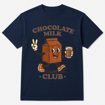 Chocolate Milk Club Graphic T-Shirt – Retro Cartoon Tee