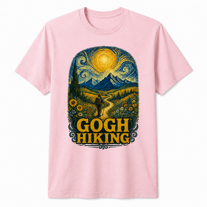 Gogh Hiking Funny Van Gogh Art Hiker T-Shirt