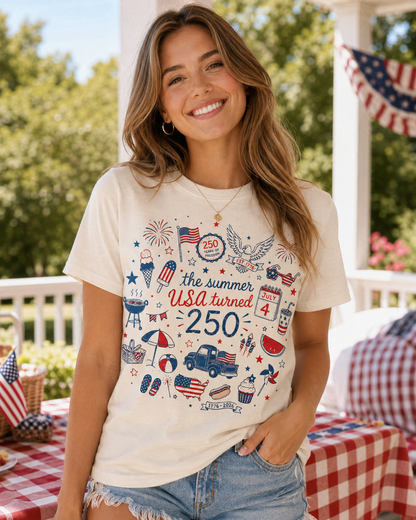 USA 250th Anniversary T-Shirt – The Summer USA Turned 250