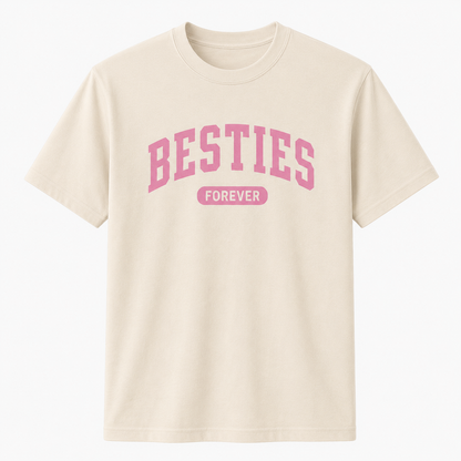 Besties Forever Graphic T-Shirt – BFF College Style Tee