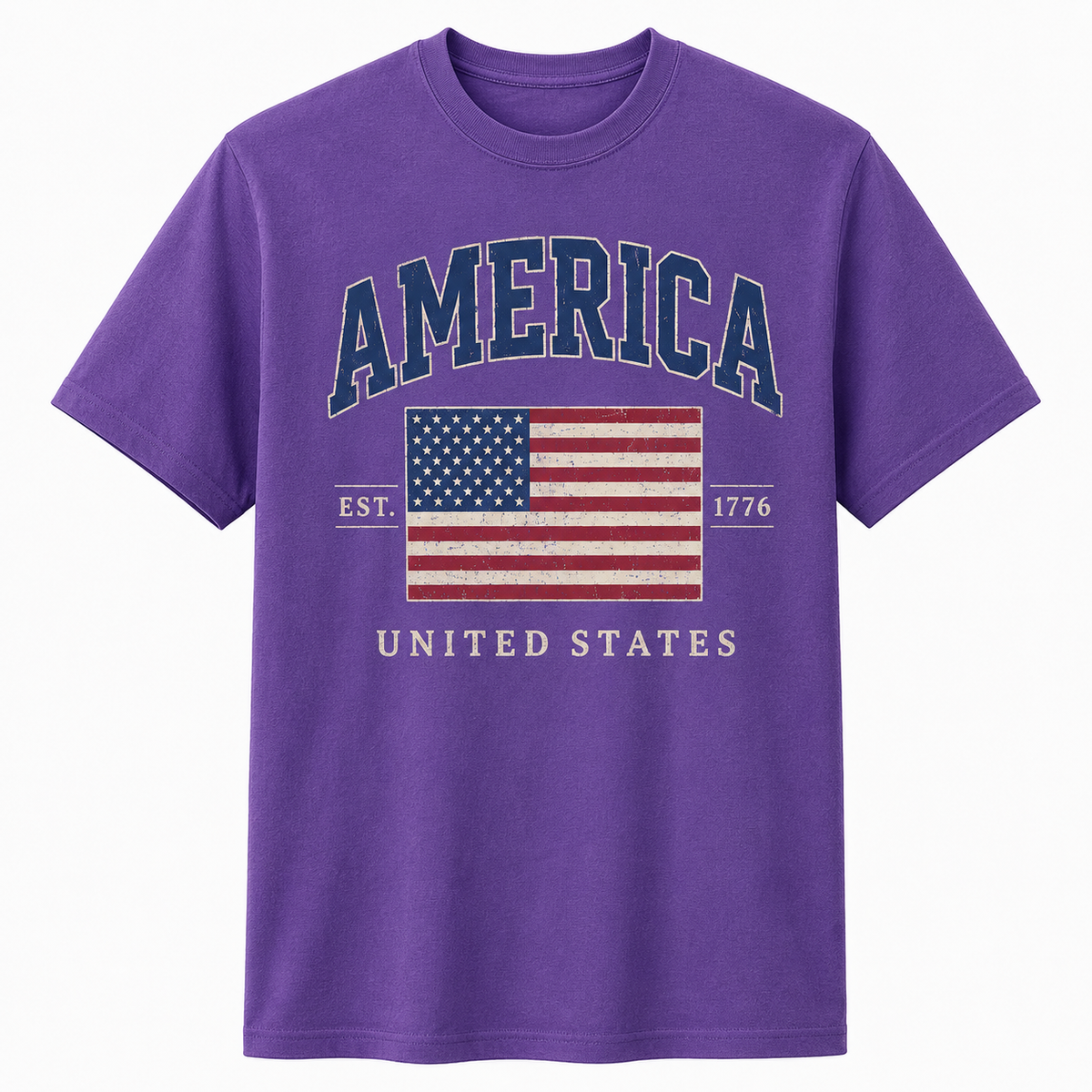 America Est. 1776 United States Flag Graphic T-Shirt