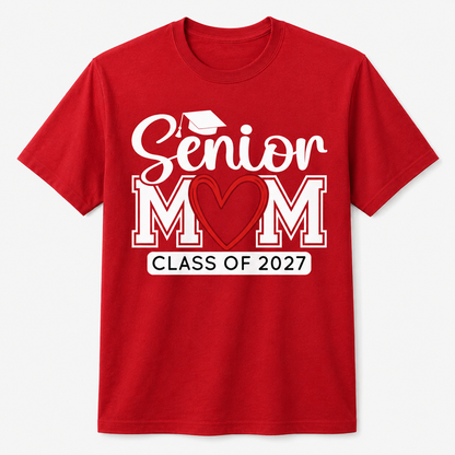 Senior Mom Class of 2027 Graduation T-Shirt – Funny Gift