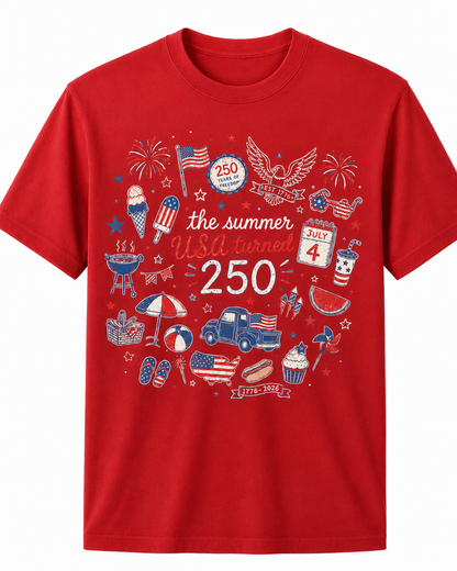 USA 250th Anniversary T-Shirt – The Summer USA Turned 250
