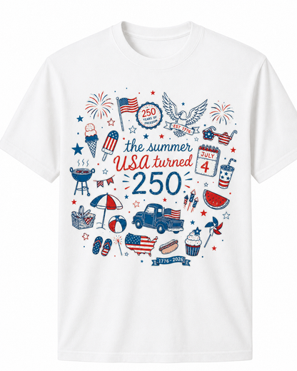 USA 250th Anniversary T-Shirt – The Summer USA Turned 250
