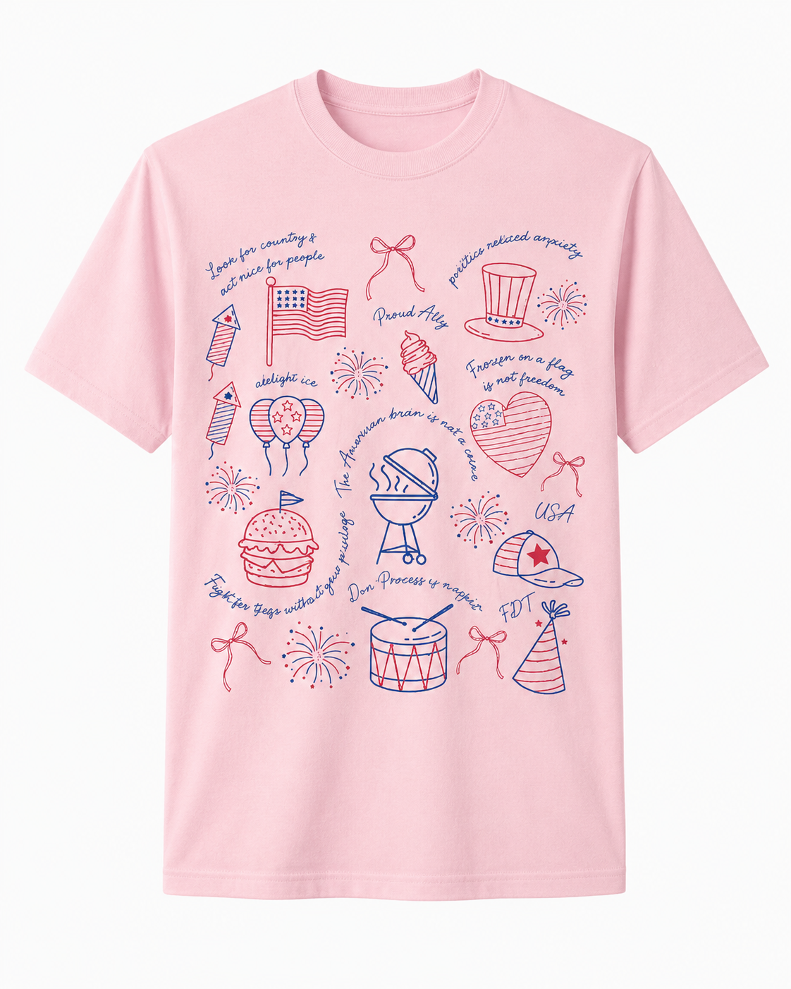 4th of July Patriotic Graphic T-Shirt – Secret Message USA Tee