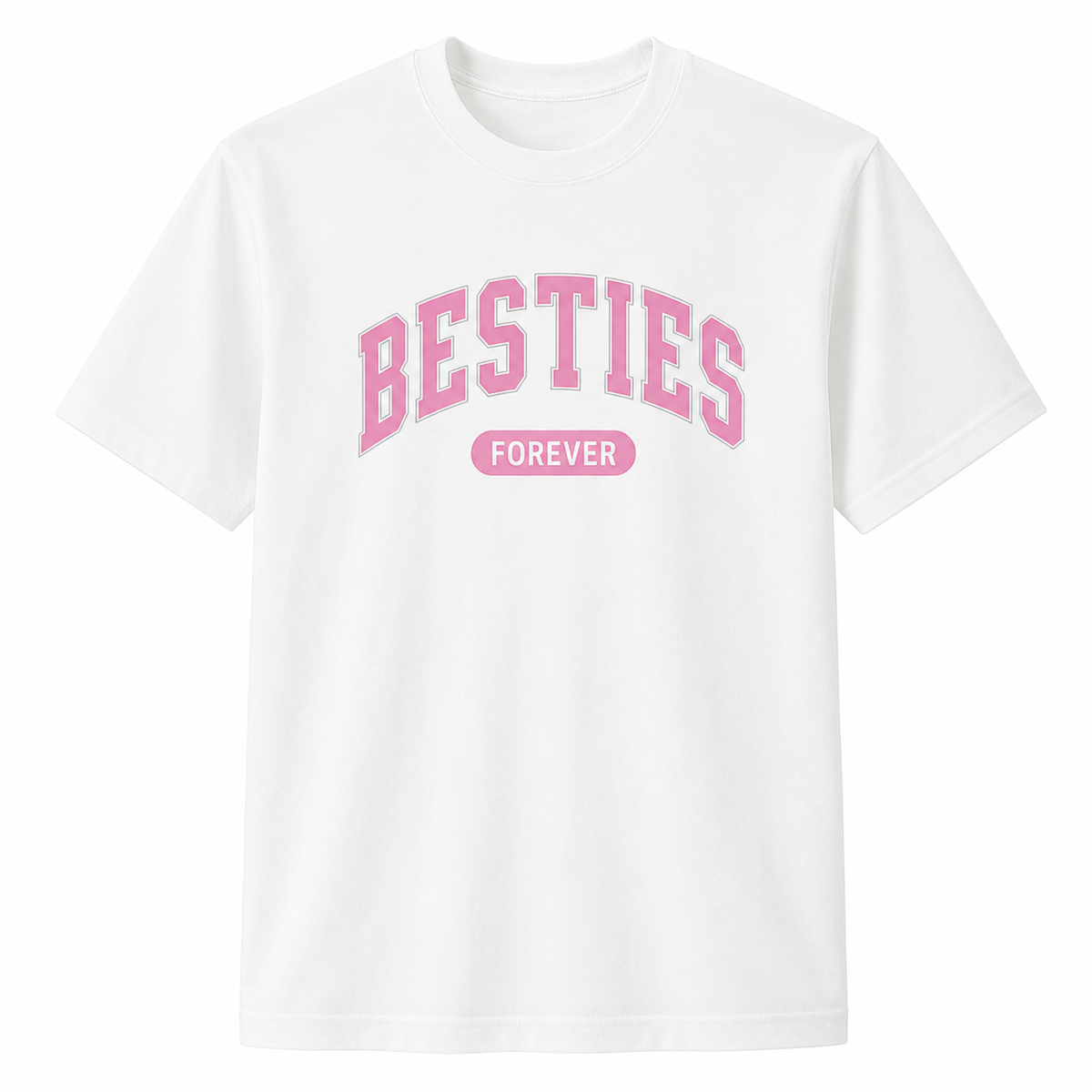 Besties Forever Graphic T-Shirt – BFF College Style Tee