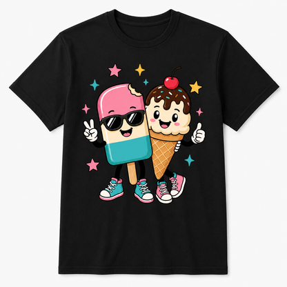 Ice Cream Graphic T-Shirt – Cute Cartoon Tee for Summer