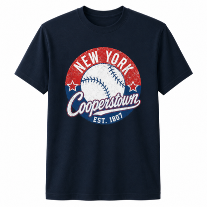 Cooperstown New York Vintage Baseball Shirt