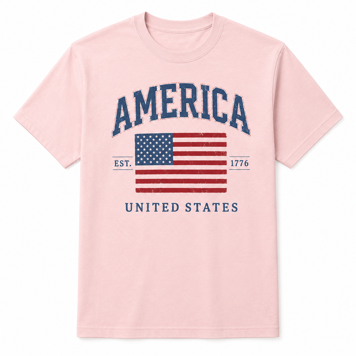 America Est. 1776 United States Flag Graphic T-Shirt