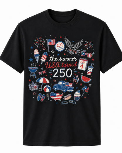 USA 250th Anniversary T-Shirt – The Summer USA Turned 250