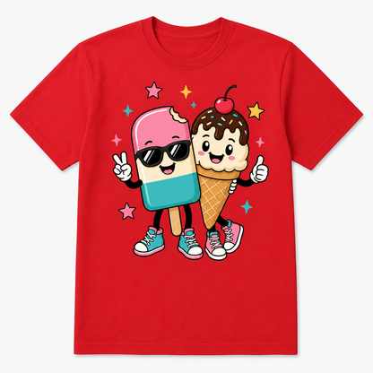 Ice Cream Graphic T-Shirt – Cute Cartoon Tee for Summer