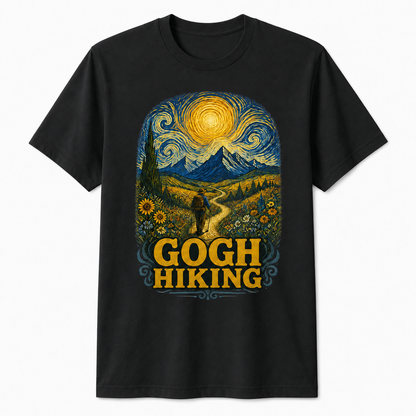 Gogh Hiking Funny Van Gogh Art Hiker T-Shirt
