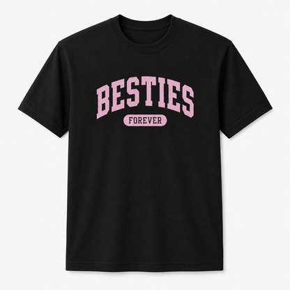 Besties Forever Graphic T-Shirt – BFF College Style Tee