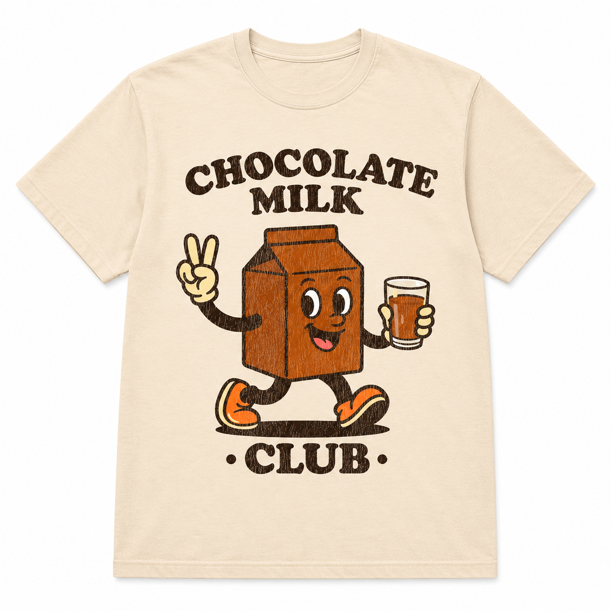Chocolate Milk Club Graphic T-Shirt – Retro Cartoon Tee
