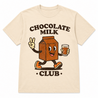 Chocolate Milk Club Graphic T-Shirt – Retro Cartoon Tee
