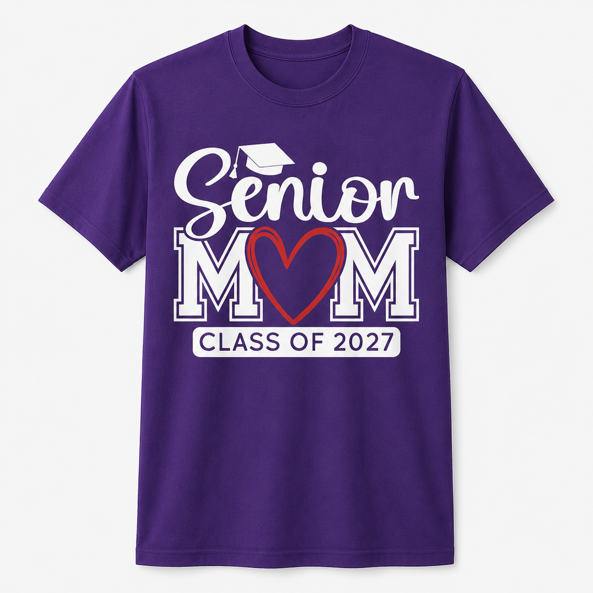 Senior Mom Class of 2027 Graduation T-Shirt – Funny Gift
