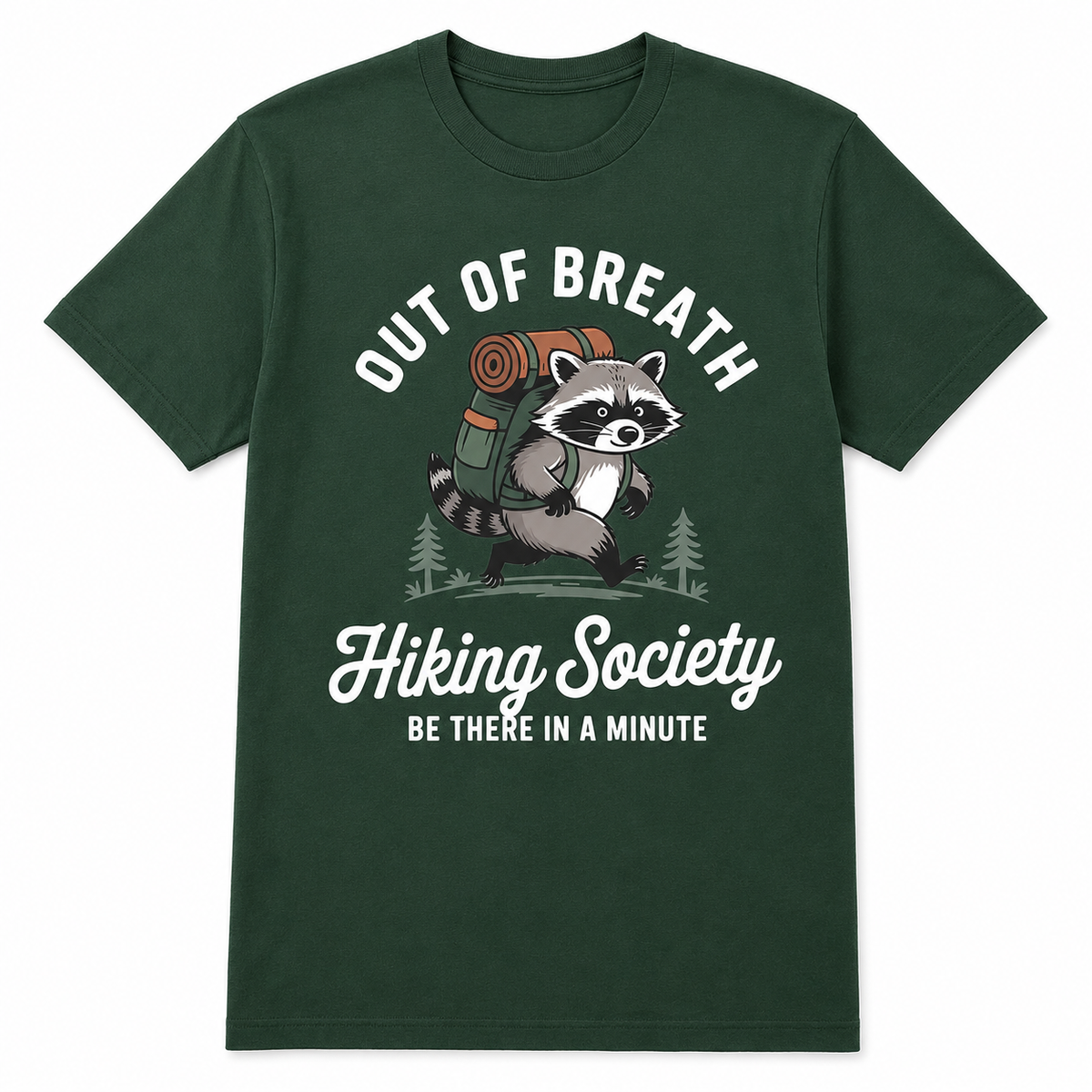 Funny Retro Raccoon Hiking Shirt