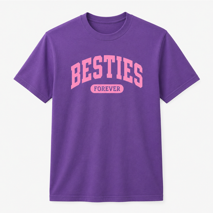 Besties Forever Graphic T-Shirt – BFF College Style Tee