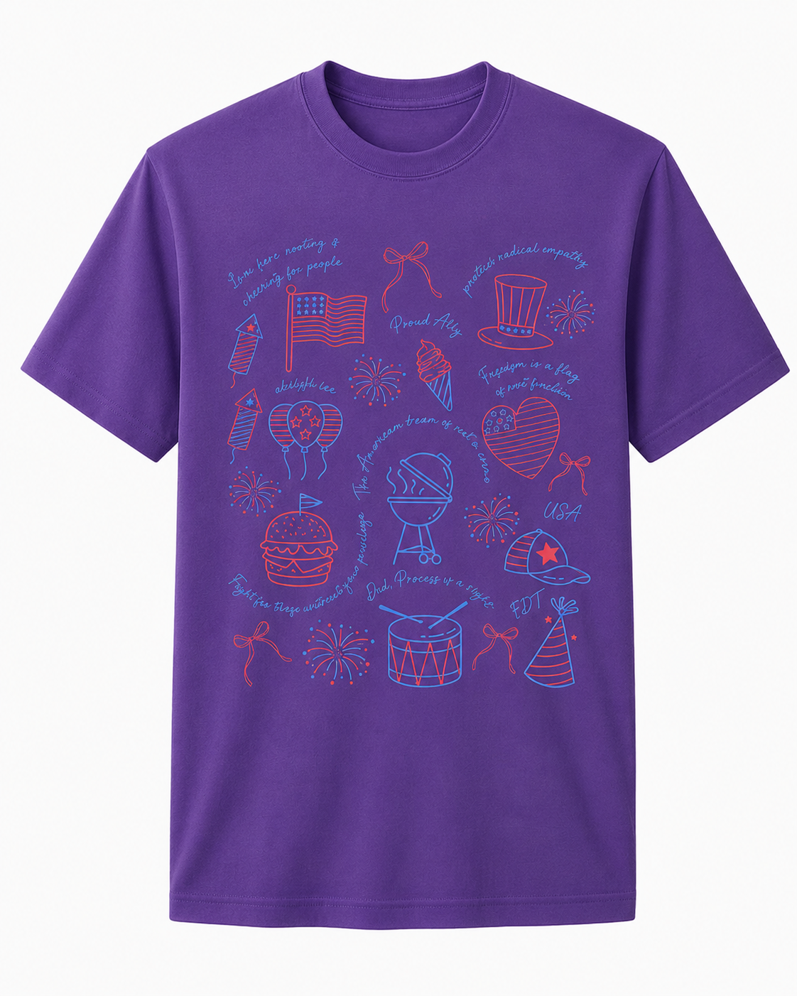 4th of July Patriotic Graphic T-Shirt – Secret Message USA Tee